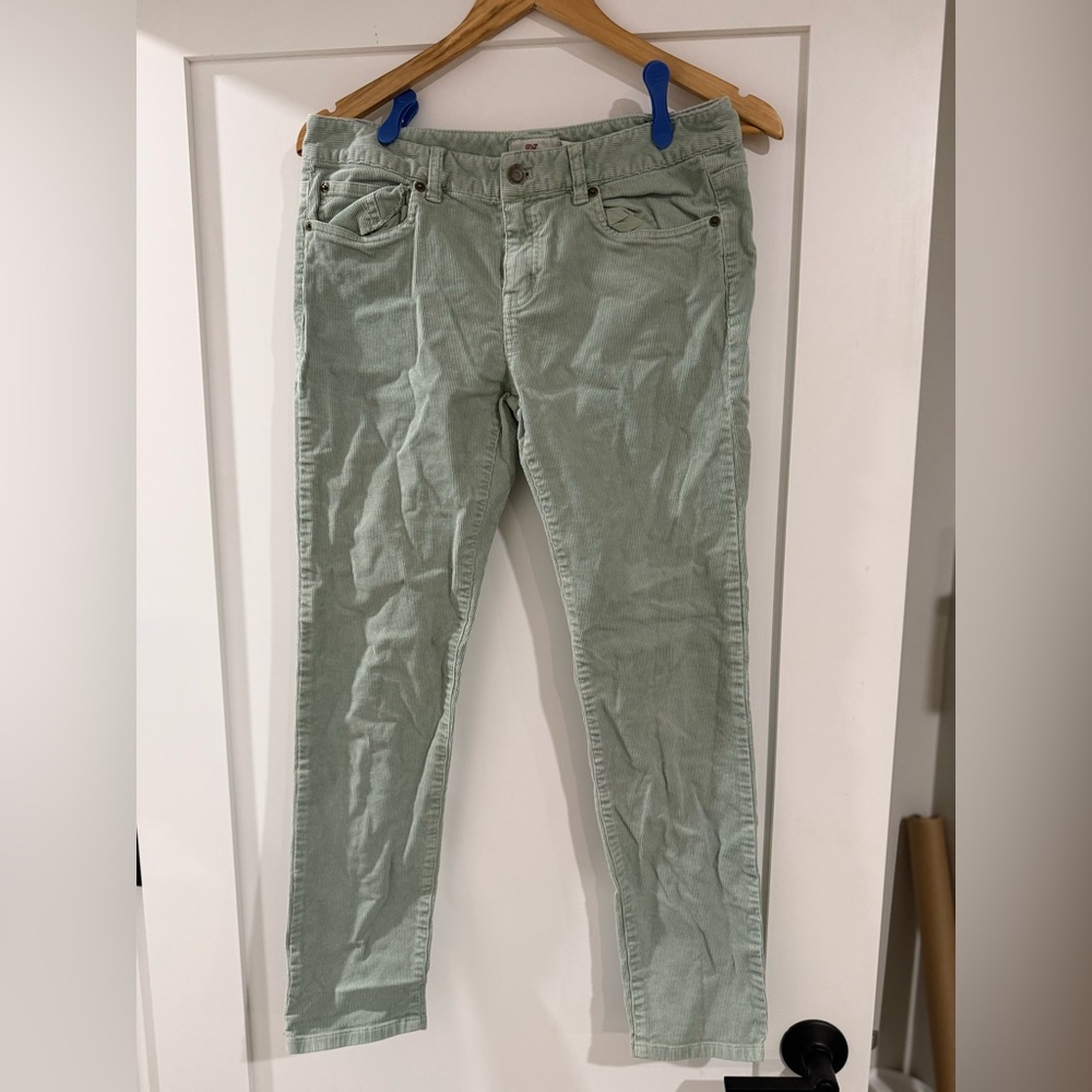 Vineyard Vines Women's Light Green Skinny Cords